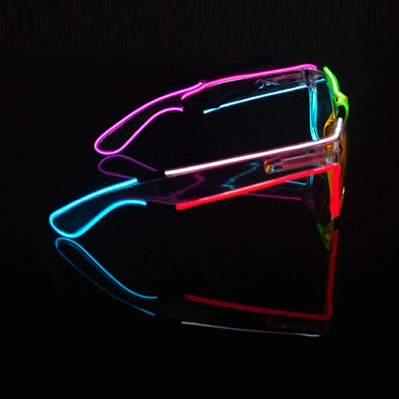 EL Wireless Leuchtende LED-Brille, Neon-Leuchtbrille, modische Brille für Damen und Herren, Hochzeits- und Club-Requisiten, Partygeschenk – Detail 26