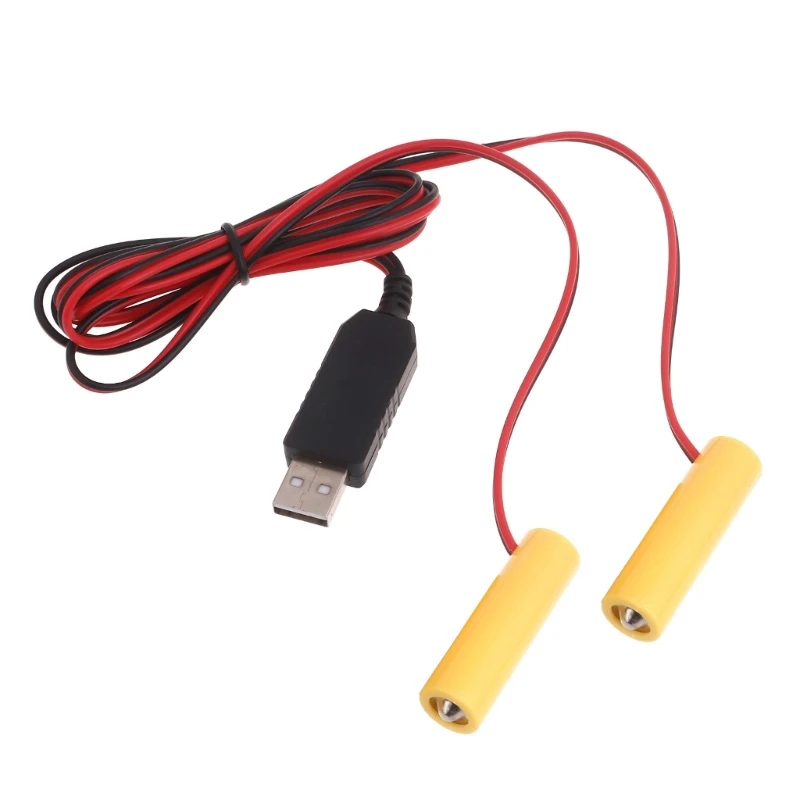 LED 조명 시계용 2in1 USB 전원 공급 장치 케이블 USB 1.5V AA L..