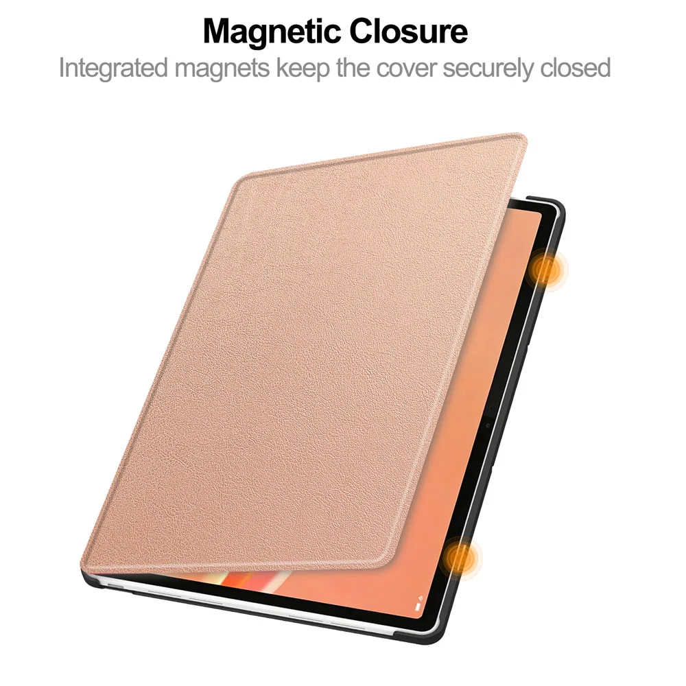 Premium PU Leather Tri-fold Tablet Case, 12.1 Inch Shockproof Protective Cover