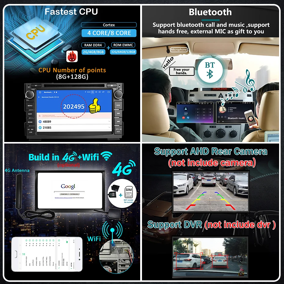 Radio para coche CarPlay inalámbrico de 8 núcleos, pantalla de 7 pulgadas, Android 15, accesorios estéreo para KIA Ceed Venga 2007-2016, Bluetooth, autorradio, sistema inteligente, reproductor Multimedia, navegación GPS 5