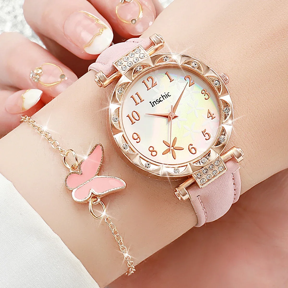 Jewelry Set Analog Quartz Women