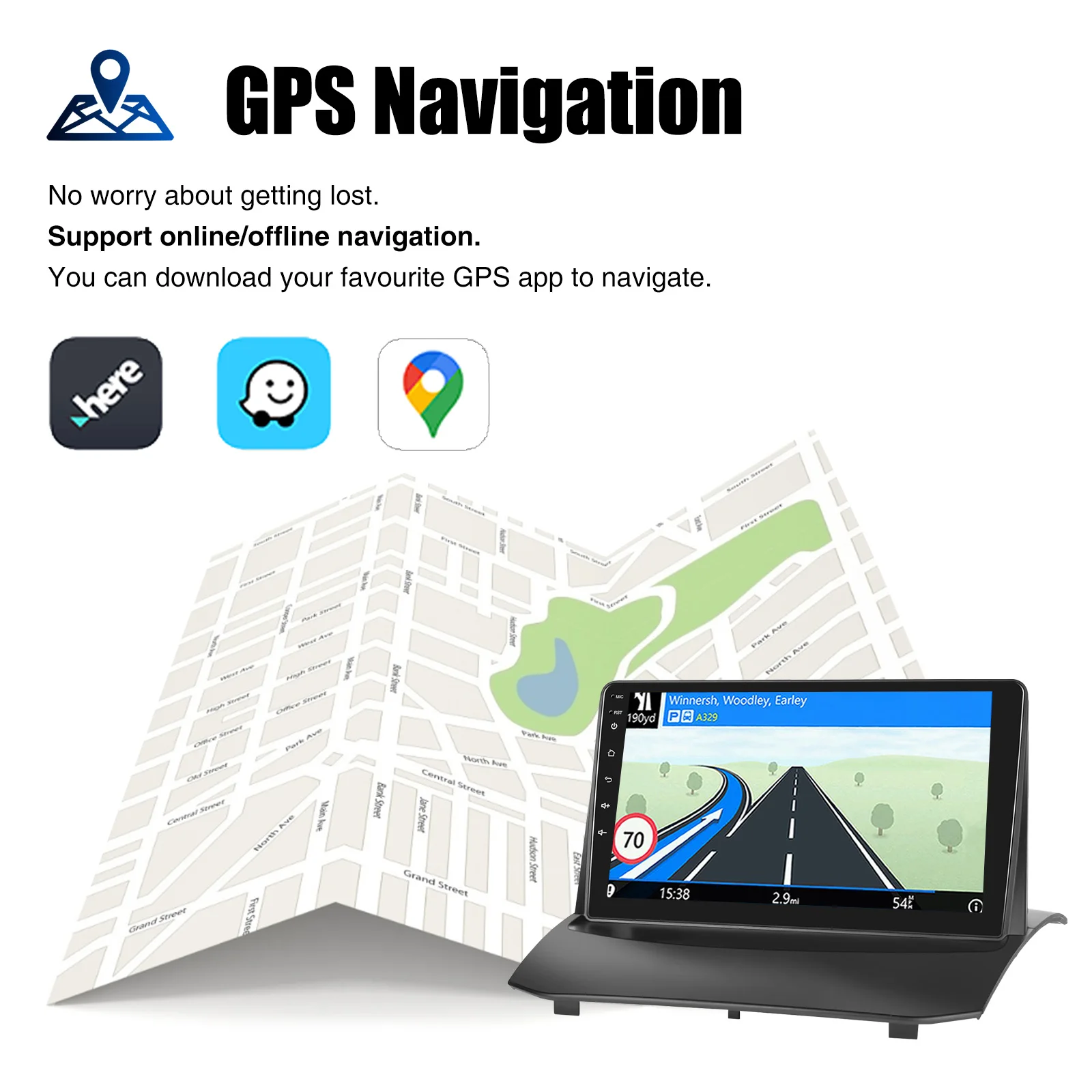 ESSGOO 9" Android 15 Car Stereo Radio For Ford Fiesta MK6 2008-13 Carplay Android Auto GPS Navi AI Voice ChatGPT BT FM RDS WIFI