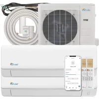 Senville SENA-18HF/D Dual Zone Mini Split Air Conditioner Heat Pump, 18000 BTU, Works with Alexa, White 1