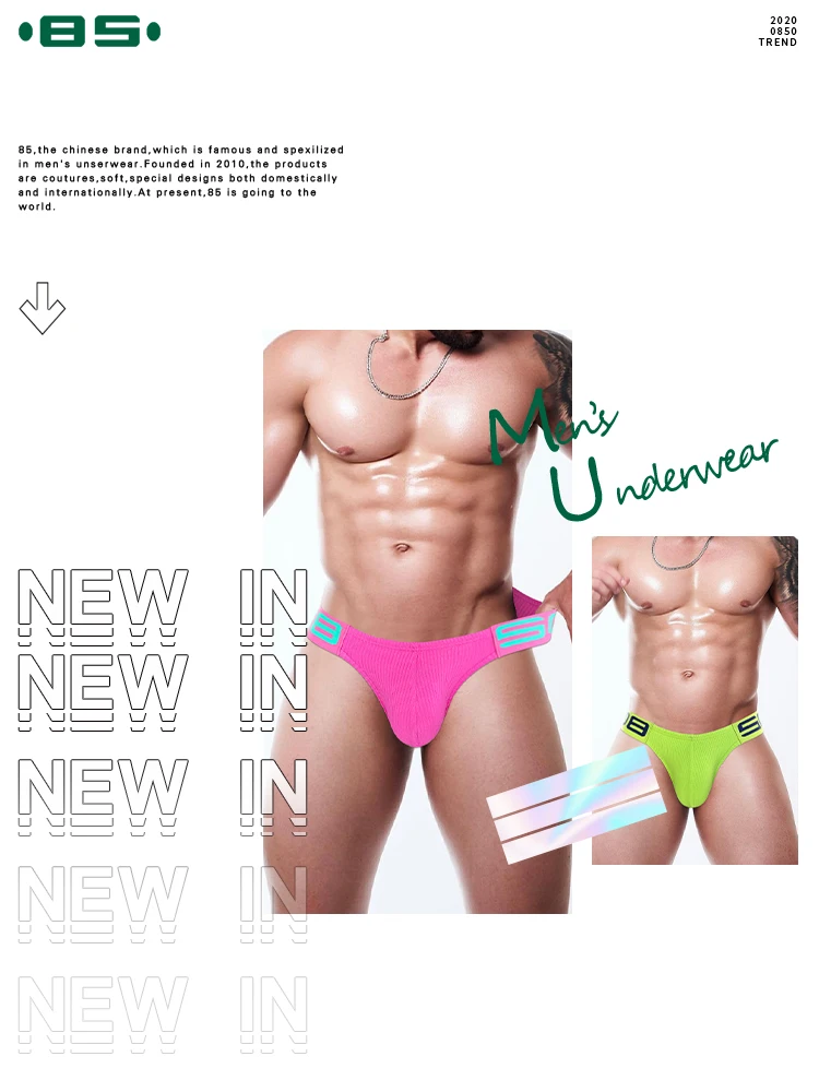 Description Picture 2 of itemCMENIN Cotton Sexy Men's Panties Breathable Sports Fitness Male Underpants Sissy Slips Bikini Man Briefs High Cut Men Underwear