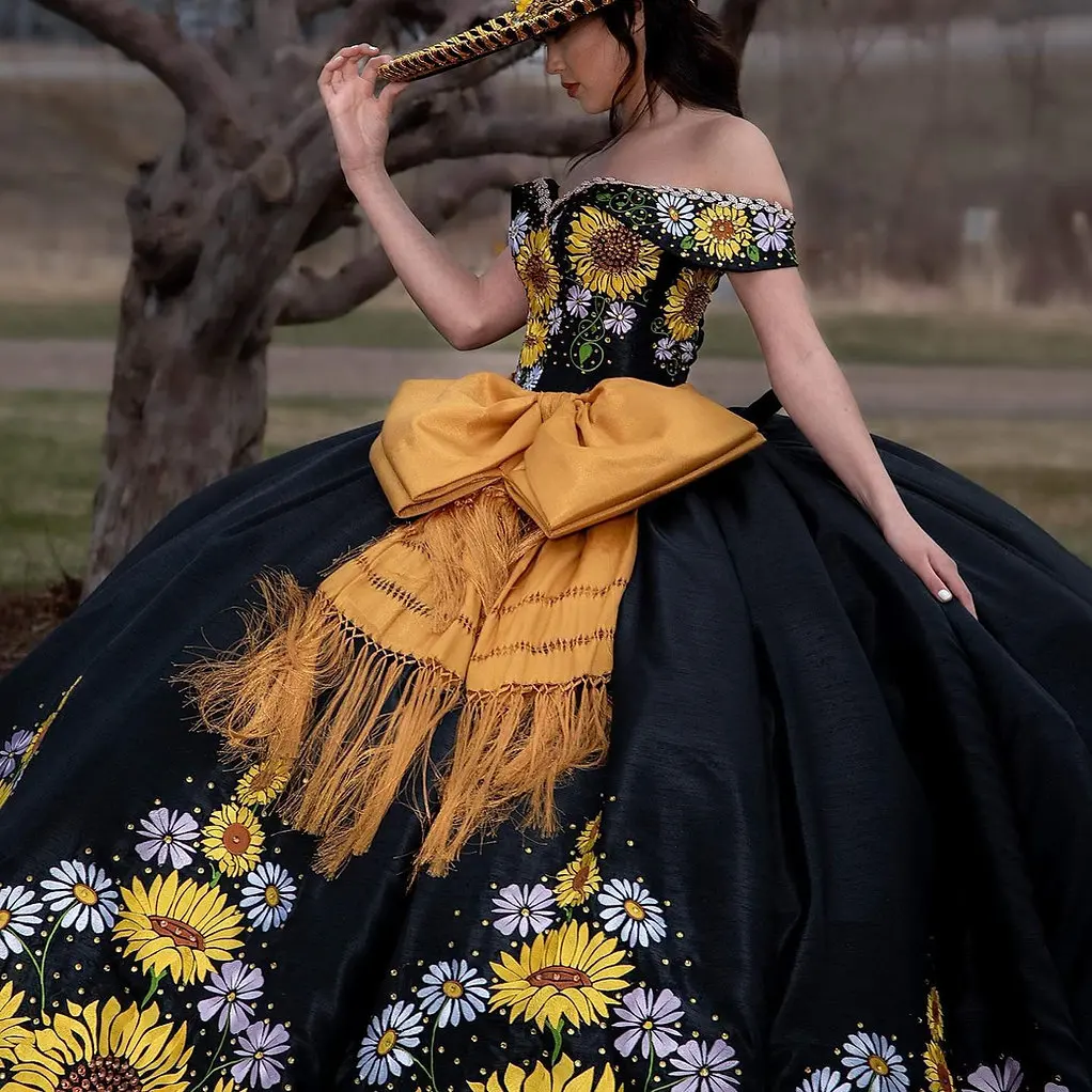  Vestido de baile vintage, vestidos mexicanos bordados