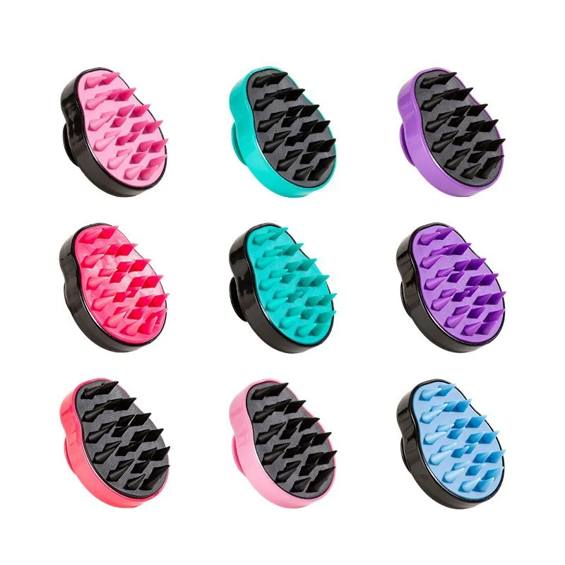 Peigne de Énergie du Cuir oral elu en Silicone Souple, Brosse à Shampoing, Lavage des Cheveux, Douche, Outil de Coiffure, 1 Pièce