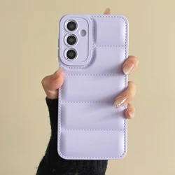 Enhanced Lanyard Wrist Strap Down Jacket Case - Stylish Protective Cover - Galaxy S23 Ultra (Purple)