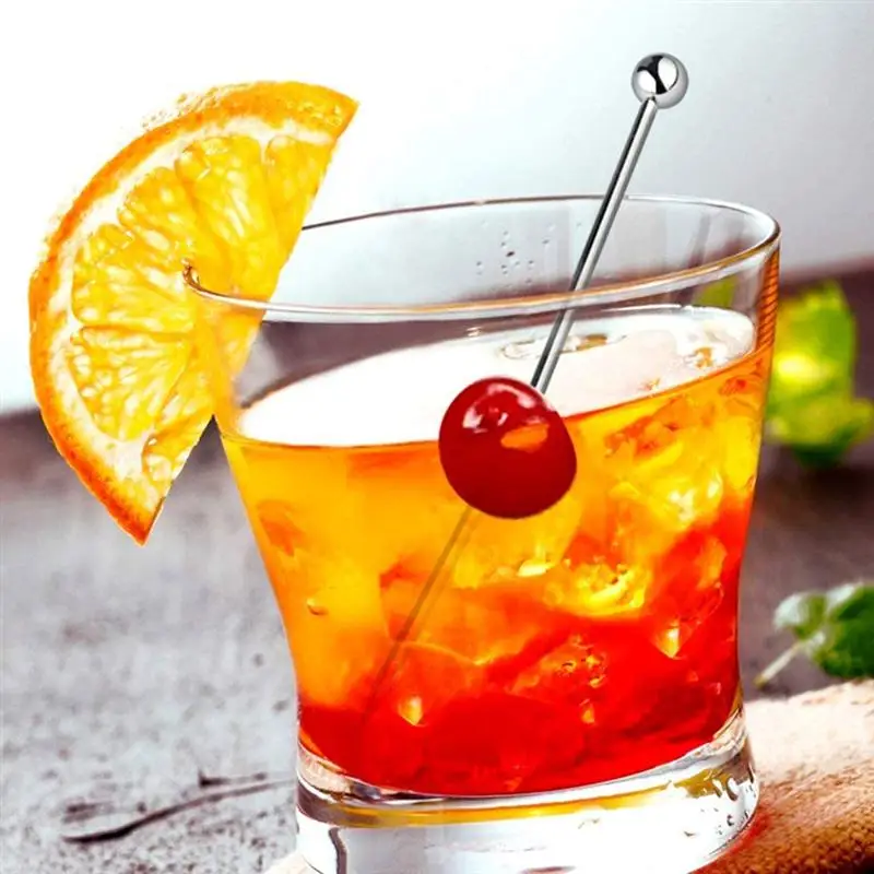 Food Toothpicks Appetizers Fruit Sticks Appetizer Stainless Steel Skewers Toothpicks Fruit Metal Toothpick Martini Stick Fancy