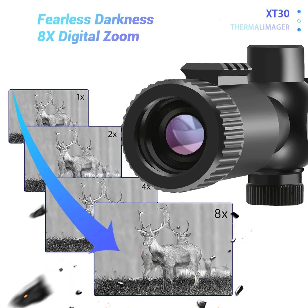 XT30 384x288 Thermal Scope Sight BDC Shotting Hunting Searching Hotspot Tracking 6 Pseudo-Color Thermal Imaging