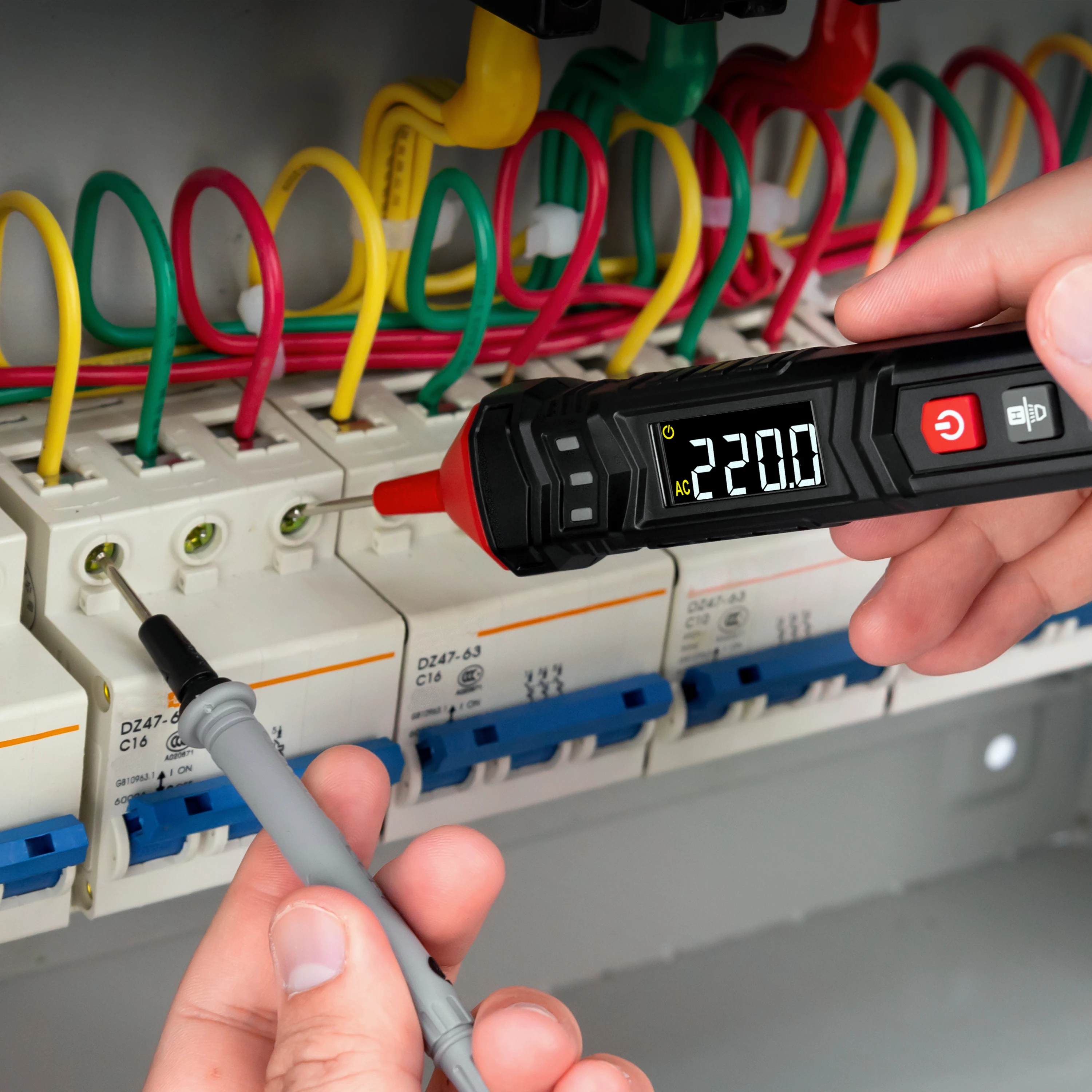 Digital multimeter multimeter tester voltage meter tester analog multimeter Smart Pen Multimeter True-RMS Digital DC AC Voltmeter Live Wire Tester Resistance Diode Capacitance Continue Hz Detector