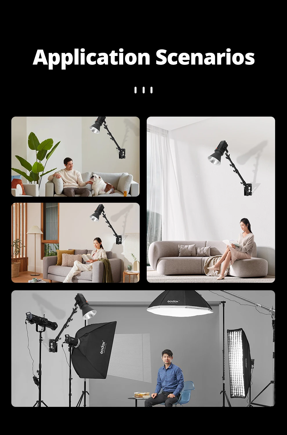 mini WS-110 Photography Pendant Stand for Indoor Wall Mounted Lights Mini Flashe