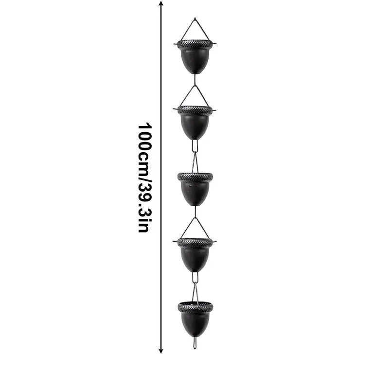 Acorn Rain Chain Rain Gutter Chain Chains For Outside Rust-Resistant Plated Garden Decor Garden