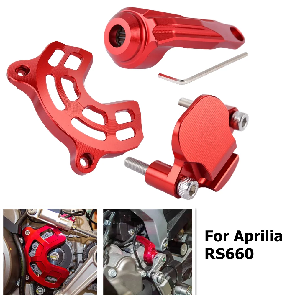 RS660 Motorcycle Shifting Gear Shift Stabilizer For Aprilia RS660 2020-2023 RS 660 Front Sprocket Cover Sensor Protection Cover