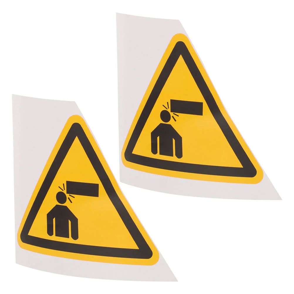 2 Pcs Warning Signs Label Watch Your Head Caution to Prevent Collision Decal Sticker Applique