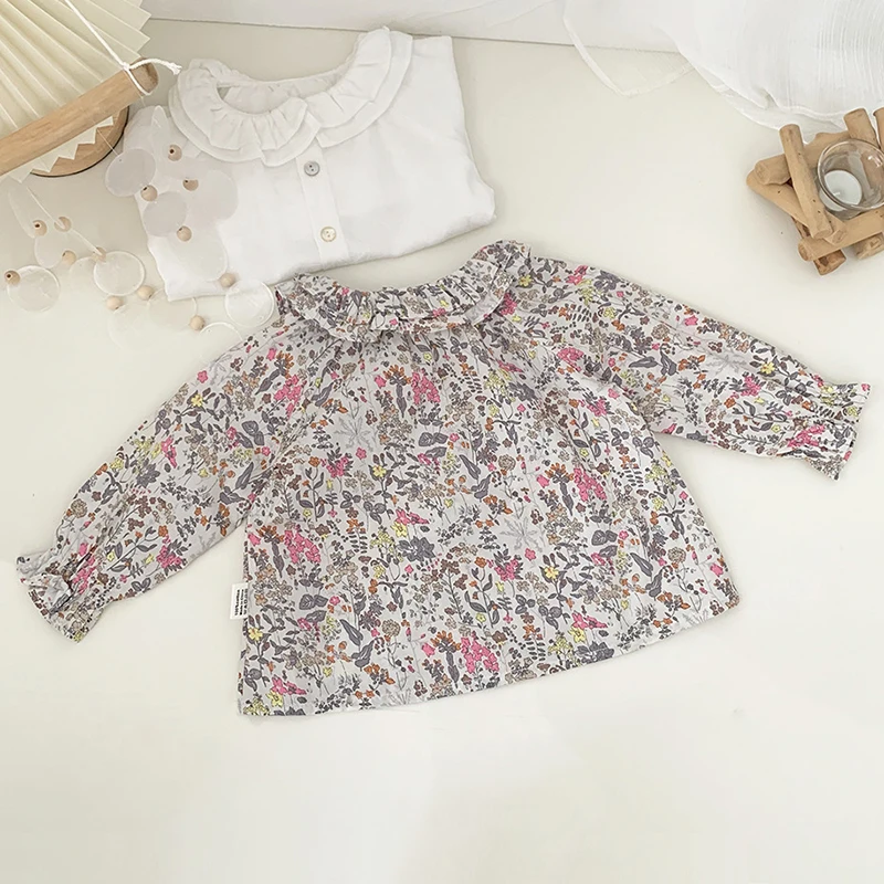 Spring Kids Baby Girls Shirt Autumn Kids Baby Girl Long Sleeve Printing Shirt Sweet Girls Children's Clothes