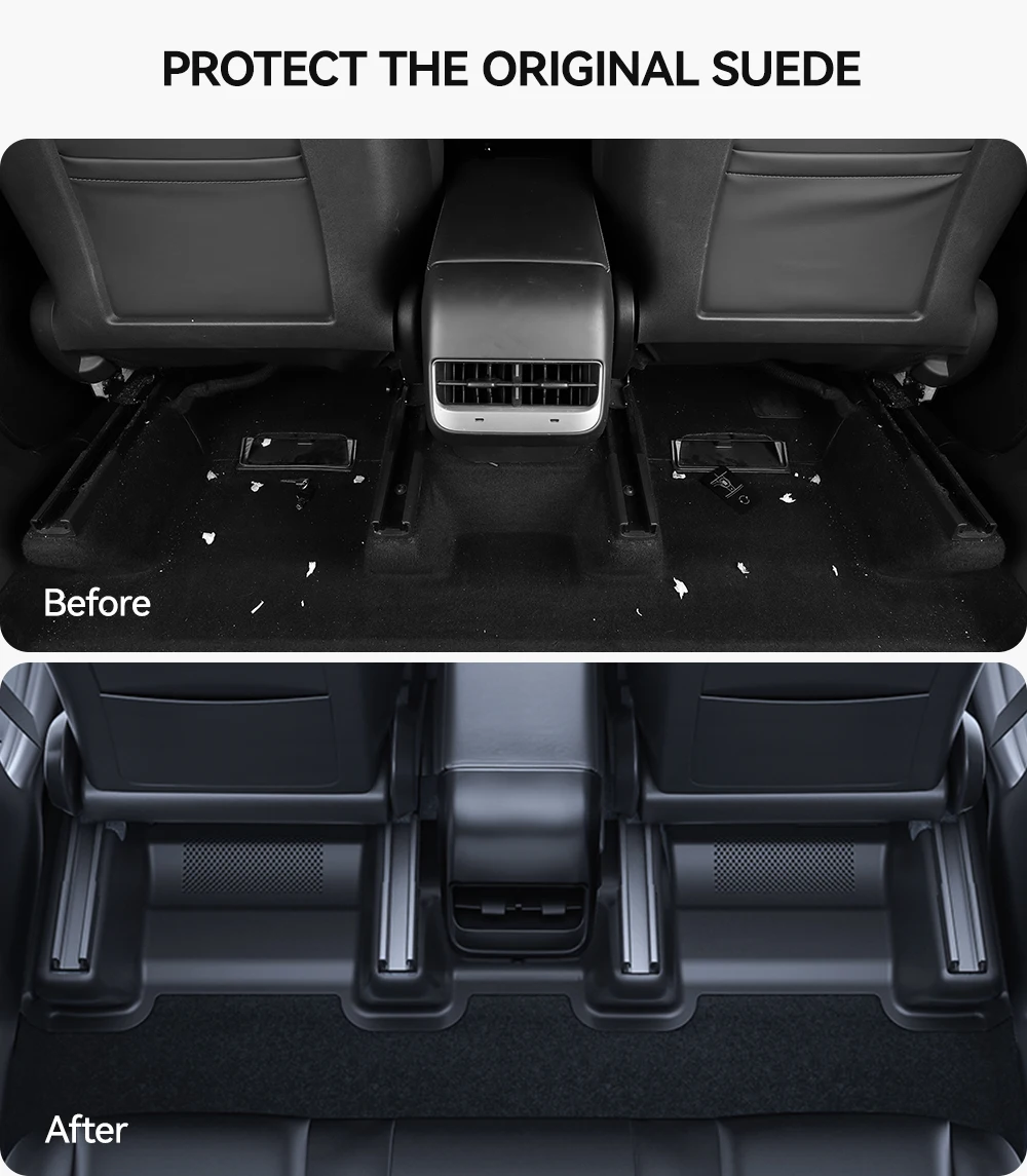 YZ TPE Under Seat Corner Guard For Tesla Model Y Juniper 2025 Protector Rear Sea