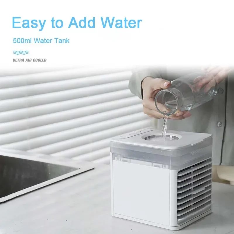 New Portable Ultra Air Cooler USB Cooling Fan Humidifier 3 Speeds 500ML Personal Air Conditioner with.jpg