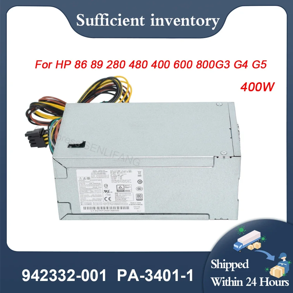 Fonte de Alimentação para hp 86 89 280 480 400w Pa34011 Pa-3401-1ha 942332001 Pcg007 800 g3 g4 g5 Novo