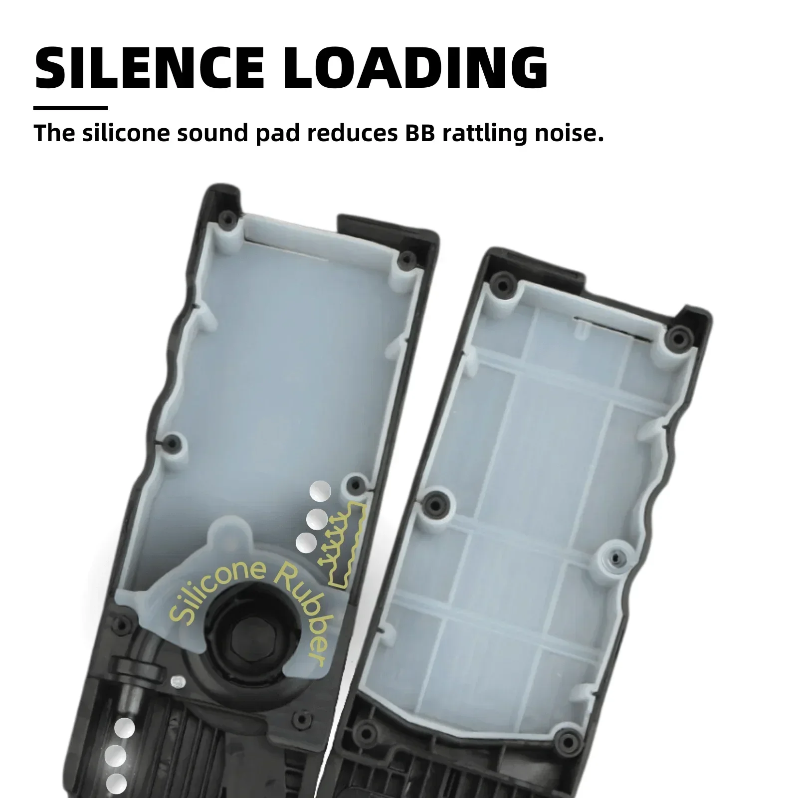 Airsoft Speed Loader 1000 Capacity with Sound Dampening Pad for 6mm BBs M4 Hand Crank Magazines airsoft bb loader