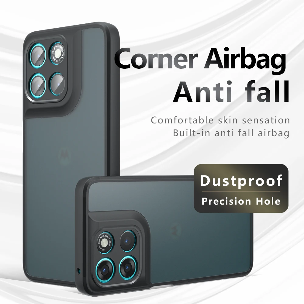Shockproof Clear & Matte Hard PC+Silicone Phone Case