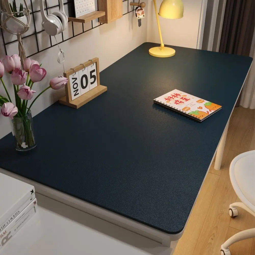 Simple Protection Eye Student Desk Mat Leather Oil-proof Coffee Table Mat Non-slip Solid Color Computer Desk Mat