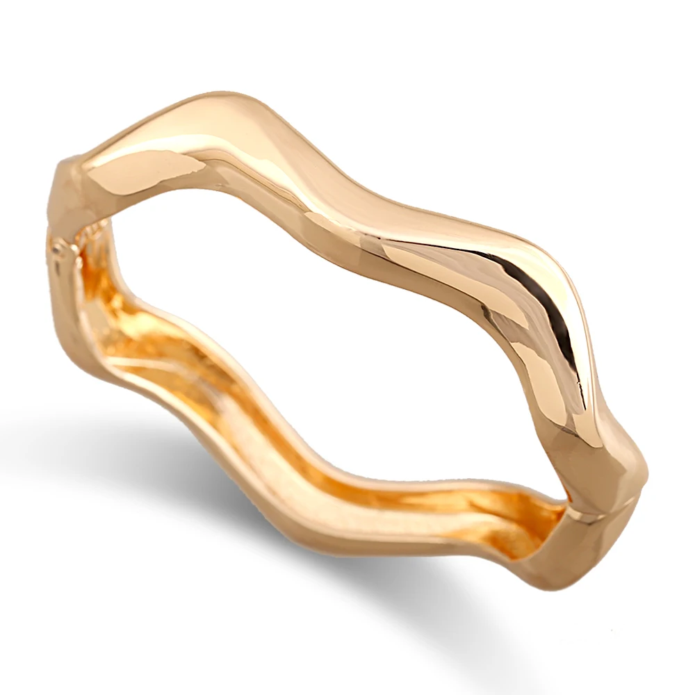 

Gold Color Cuff Bracelet for Women, New Bangle for Girls, Engagement Bangle, Wedding Bangle, Fashion Statement Bracelet Jewelry