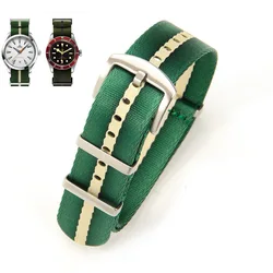 Durable Army Sports Nylon Watch Band - Universal 20mm & 22mm Strap - 22mm (Green khaki - S)