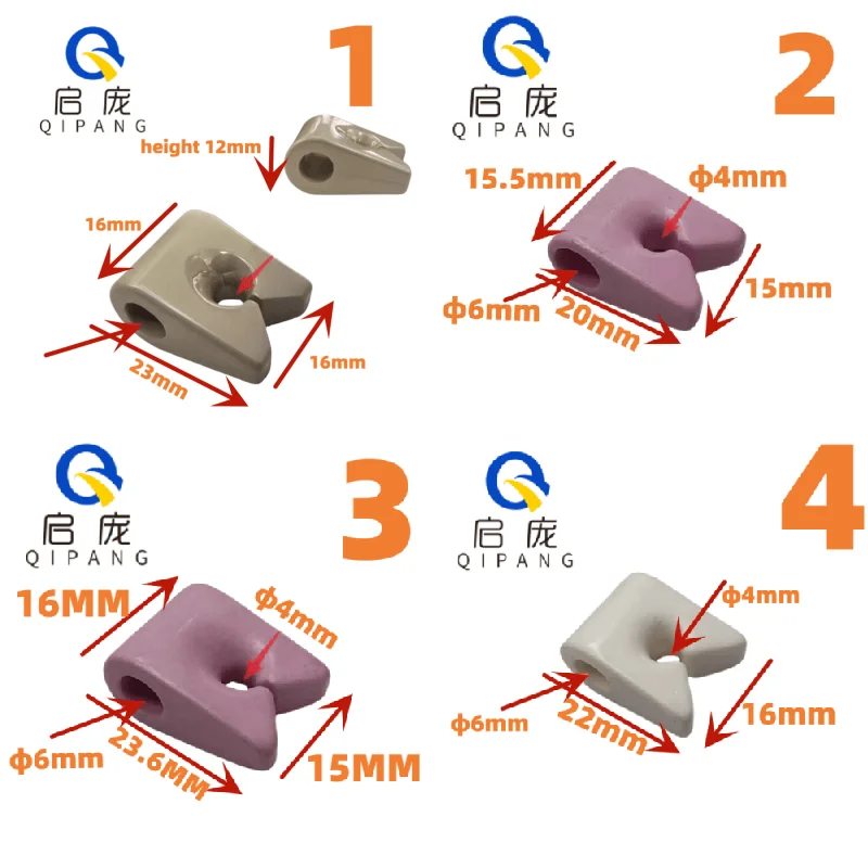 Qipang 10 шт., керамическая наглазная катушка, рельефная Фарфоровая втулка, фарфоровые глазки, керамические люверсы