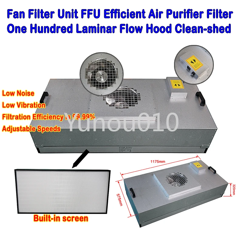

Фильтр вентилятора FFU эффективный фильтр очистителя воздуха сто ламинарный потоковый капюшон очиститель 110 В 220 В
