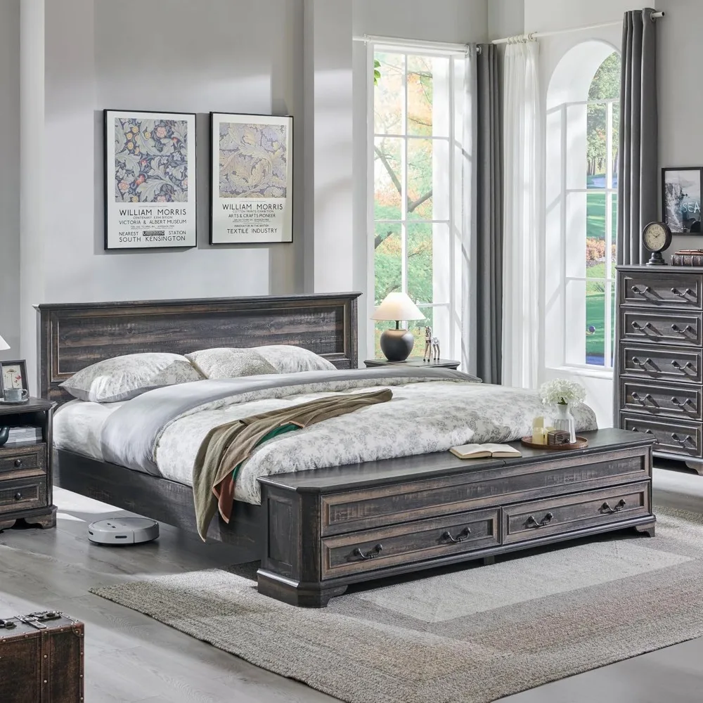 Farmhouse King Storage Bed 3