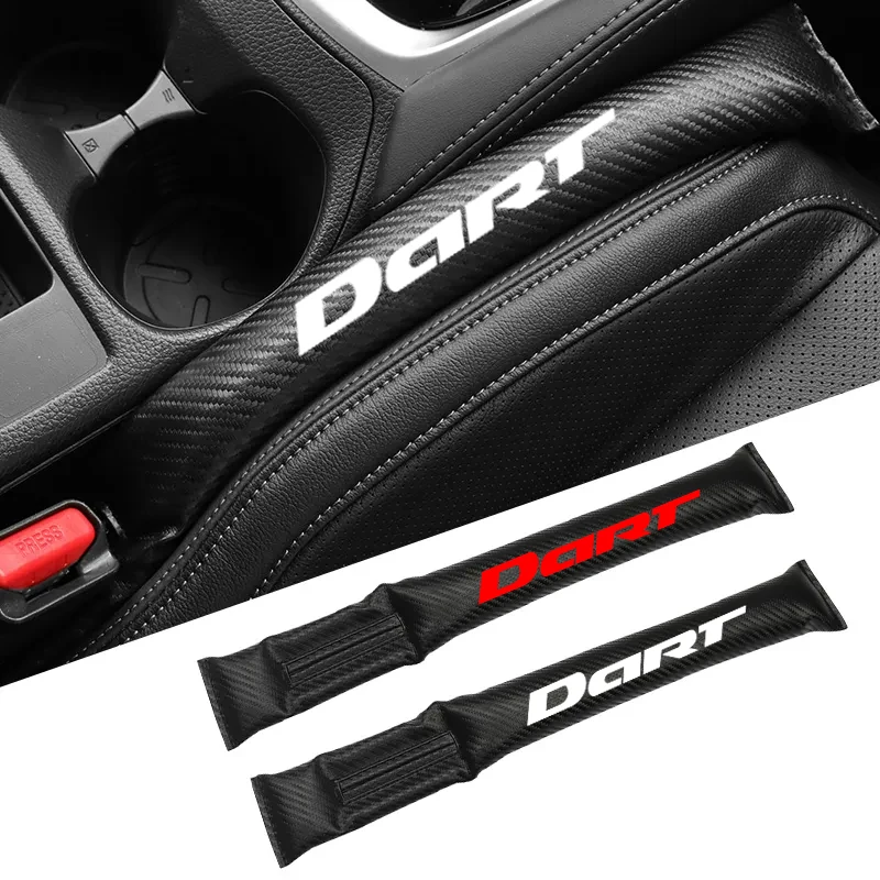 

Carbon Fiber Car Interior Seat Gap Plug Filler Pad For Dodge Dart Logo 2013 2014 2015 2016 Accessories