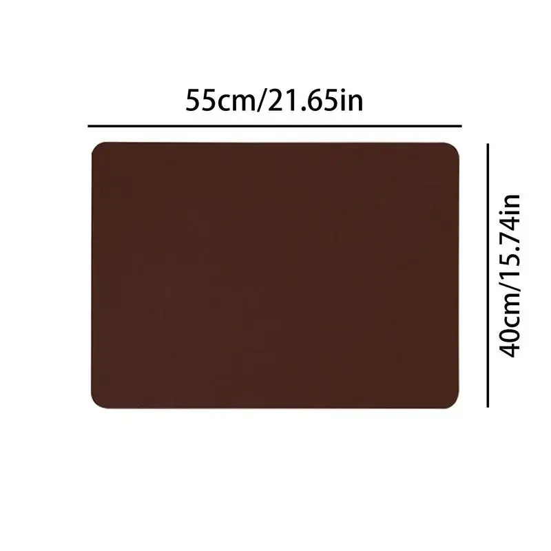 Non-slip Waterproof Oil-Proof Picnic BBQ Table Mat Outdoor Camping Traveling PU Leather Table Pads Foldable Washable Placemat 6