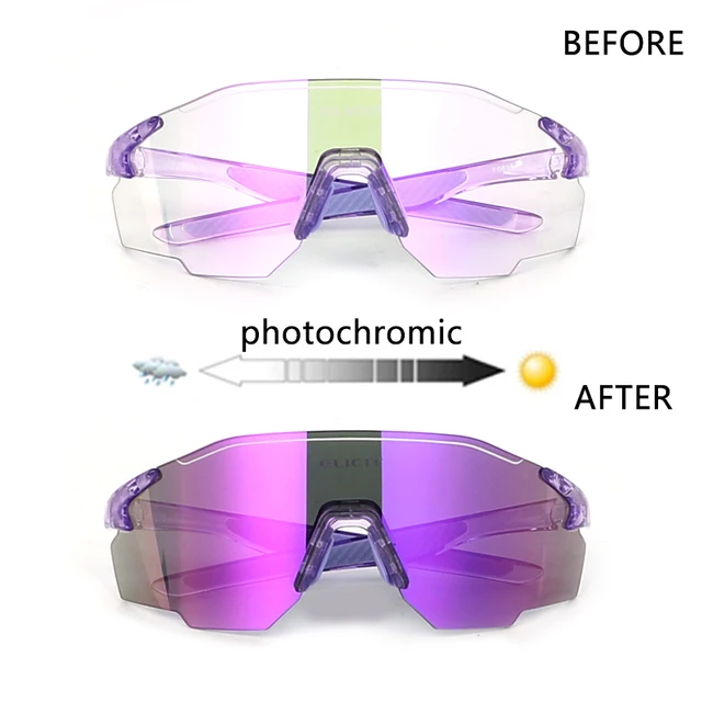 ELICIT New Photochromic Women Men Cycling Glasses MTB Road Bike Riding Sunglasses UV400 Outdoor Sports Goggles Bicycle Eyewear 3