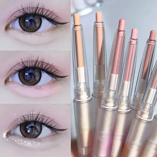 51620-893f4c.jpg Glitter Diamond Lying Silkworm Pen Eyeshadow Stick Waterproof Shiny Matte Brighten Silkworm Eyeliner Highlighter Pen Makeup Tool