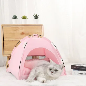 Tente pour animaux de compagnie, coussin d&rsquo;été, lit pour chat, maison pour chien, panier pliable, produits de chenil, meubles d&rsquo;extérieur pour chaton