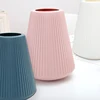 Nordic Creative Vase Home Decor Flower Arrangement Container for Homes Wet and Dry Planter Imitation Ceramic Plastic Crafts 2