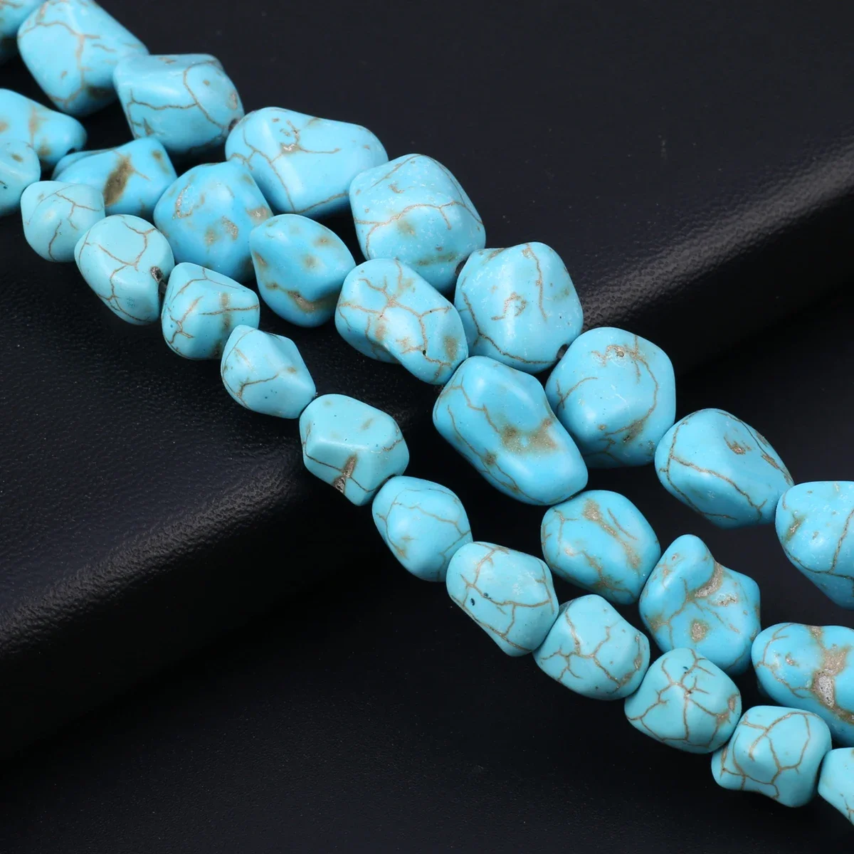 

Natural Stone Beaded Irregular Turquoise Gemstone Isolation Loose Beads for Jewelry Making DIY Necklace Bracelet Accessories