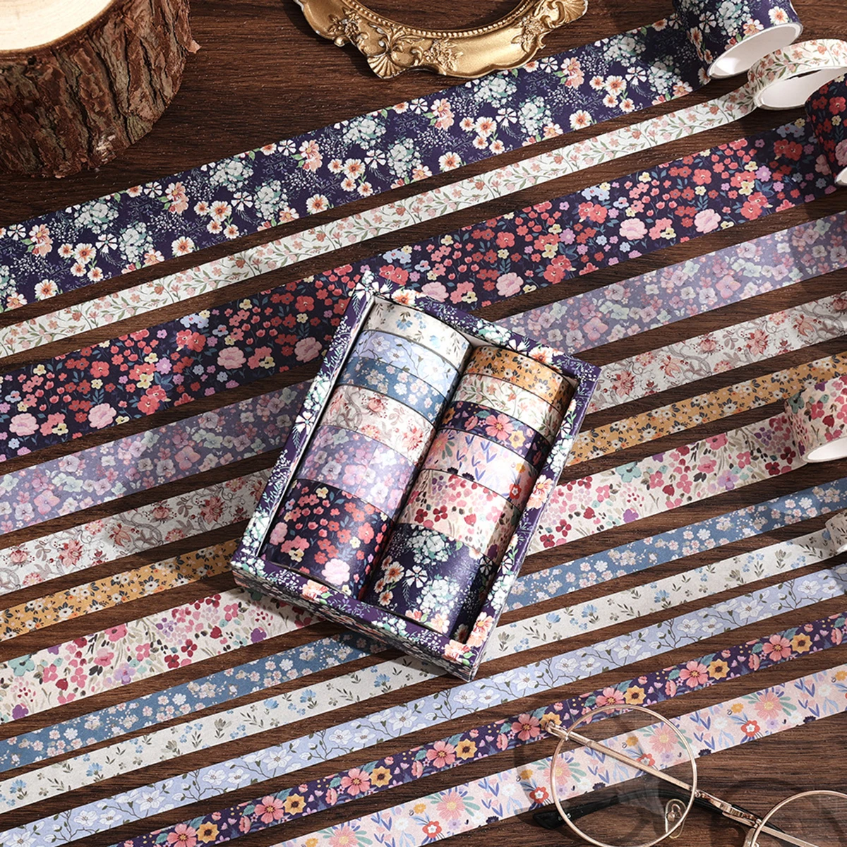 12rolls/set of plant flower themed washi tape set for DIY crafts, scrapbook, diary decoration materials, gifts for friends 5
