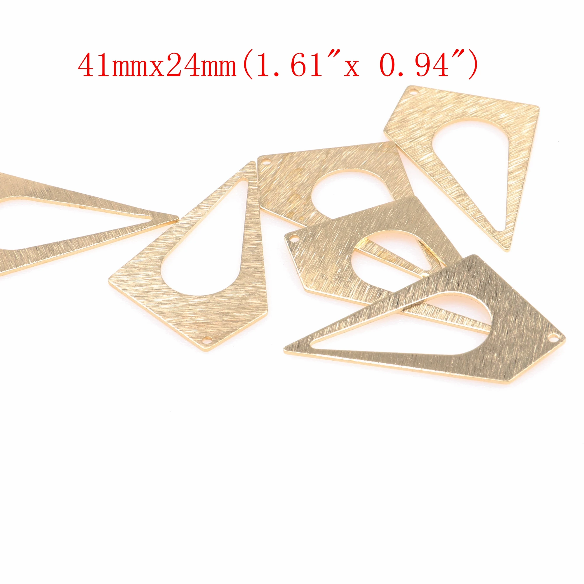 Roh gehämmerte Messing-Charms, Geometrie-Stecker, Zubehör für DIY-Ohrringe, Halskette, Armband, DIY-Herstellung, Schmuckzubehör – Detail 15