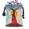 Tarot Bags And Pouches Drawstring Tarot Cards Bag Tarot Card Storage Pouch Fabric Jewelry Bag Multifunctional 13X18cm Tarot Bag 3