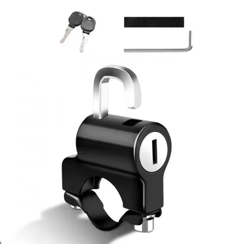 กุญแจล็อคหมวกกันน็อคสำหรับรถจักรยานยนต์ สกู๊ตเตอร์ รถเอทีวี จักรยาน  แบบยูนิเวอร์แซล ป้องกันการโจรกรรม ขนาด 20 มม.-26 มม. พร้อมกุญแจ 1