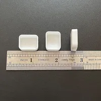 25/50/100pcs 1ml Rounded Corner Empty Watercolor Paint Pans Rectangle White Pigment Pans for Watercolor Acrylic Oil Paints 2