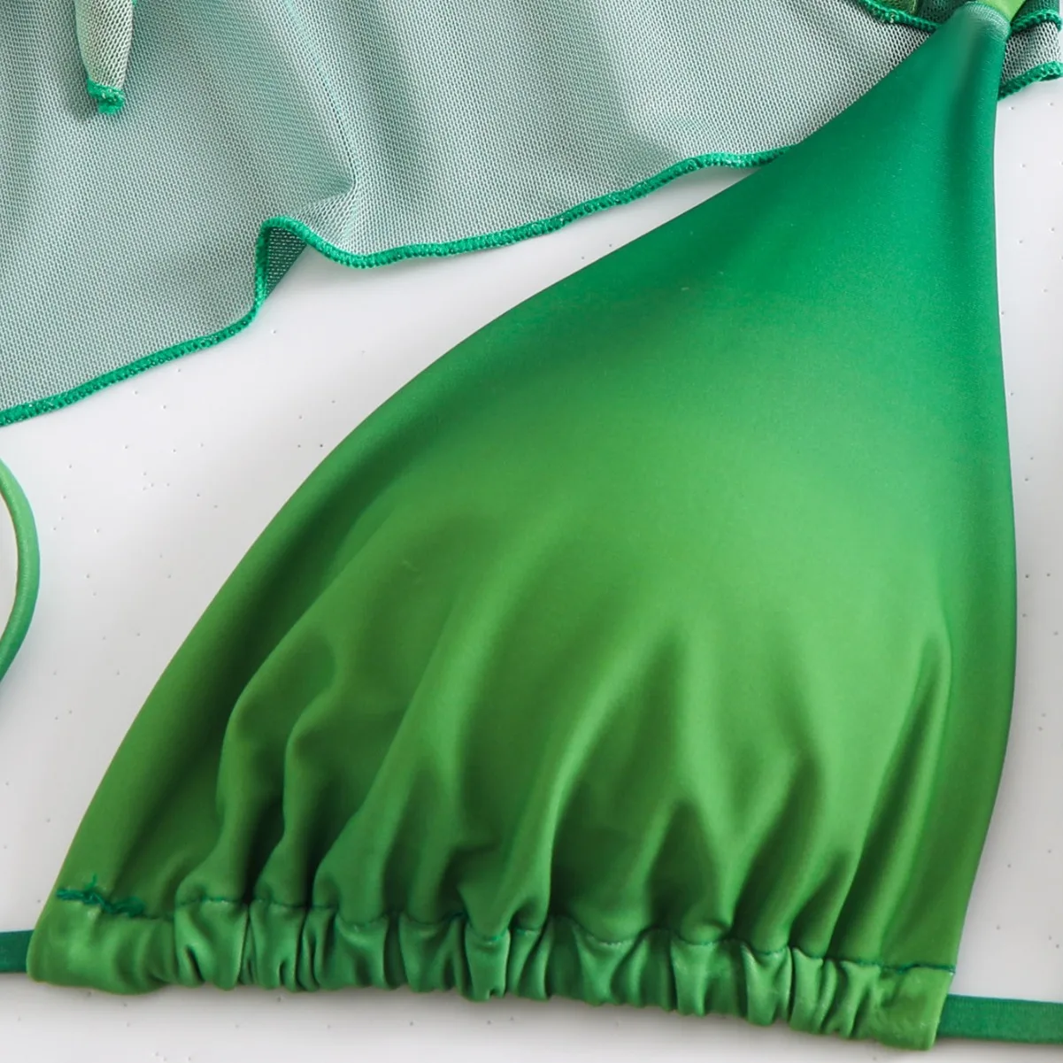 Girls 3pack Thong Bikini with Long Sleeve Cover Ups Kids Swimsuit 7-12 Years Children's Swimwear Teens Bathing Suit Green