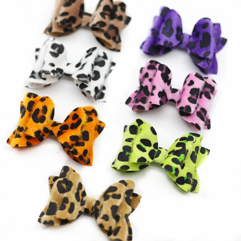 

A Pair Classic 7 Colors Leopard Print Bows Hair Clips Cute Girls Hairpins Headwear Kids Barrettes Hairgrips Hair Accessories