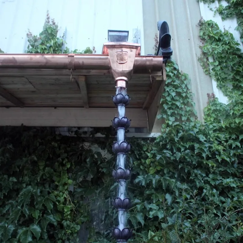 Rain chain drainage homestay courtyard purple copper water chain eaves sunroom tool, can also be used for decoration, versatile