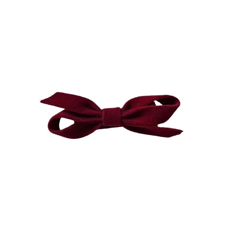 4PCS Hair Bow Velvet Hair Bow Velvet Bow Hair Clip Red And Black Hair