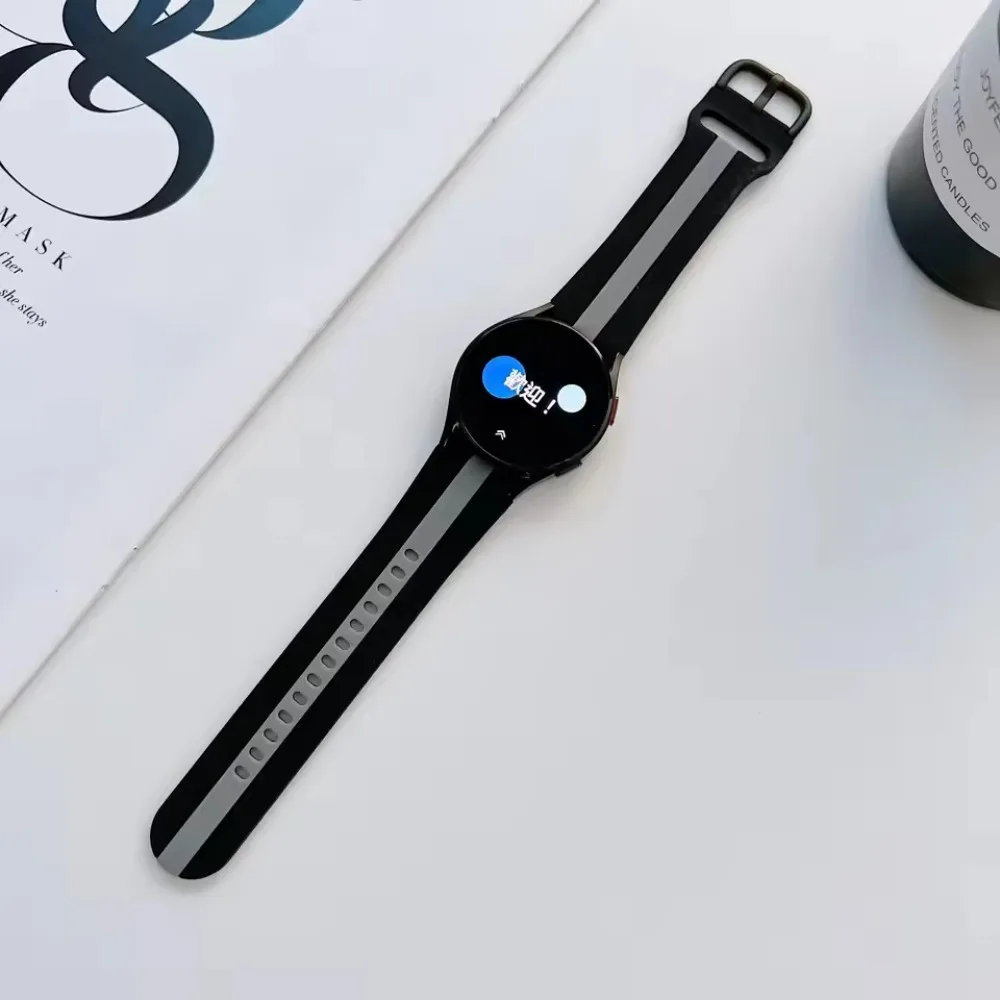 Dual-Color Silicone Strap - Comfortable Watch Band Bracelet
