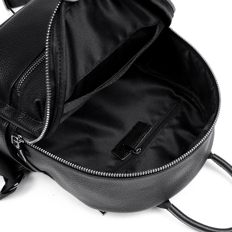 Cowhide Backpack 2024 New High Quality Soft Leather Leisure Travel Large Capacity For Teenage Girls Women's Backpack 6