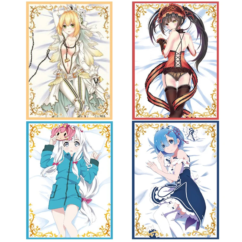 

60Pcs/set 67X92Mm Diy Self Made Pokemon Ptcg Rem Tokisaki Kurumi Card Cover Anime Peripherals Heroine Card Protection Cover