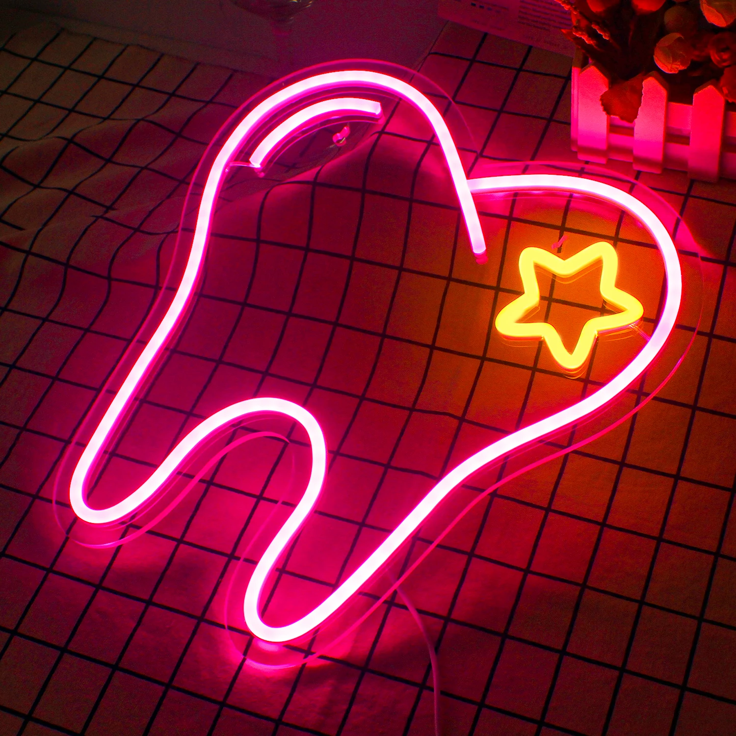 LEDネオンライト/ライトサイン/看板 カスタム歯ネオンサインライト、歯用LEDネオンライト/ライトサイン/看板 壁掛けフレックス透